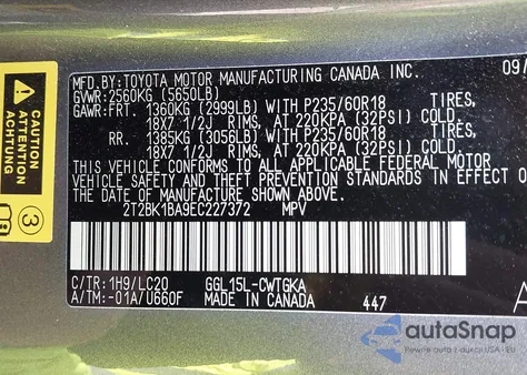 2014 Lexus Rx 350 z USA, uszkodzony, nr VIN 2T2BK1BA9EC227372